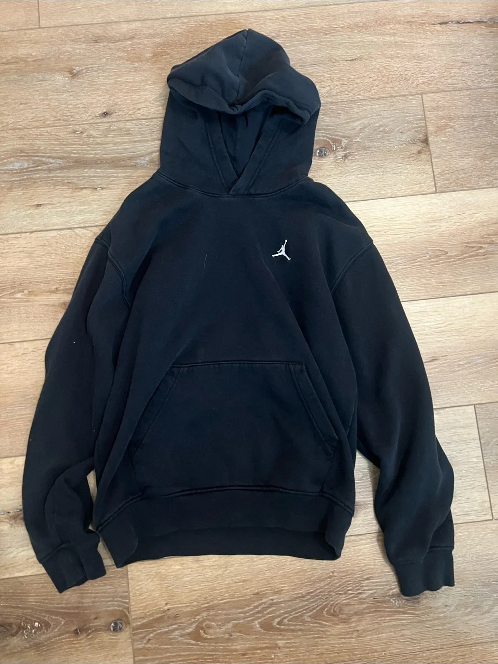 Jordan Black Pullover Hoodie with White Jumpman